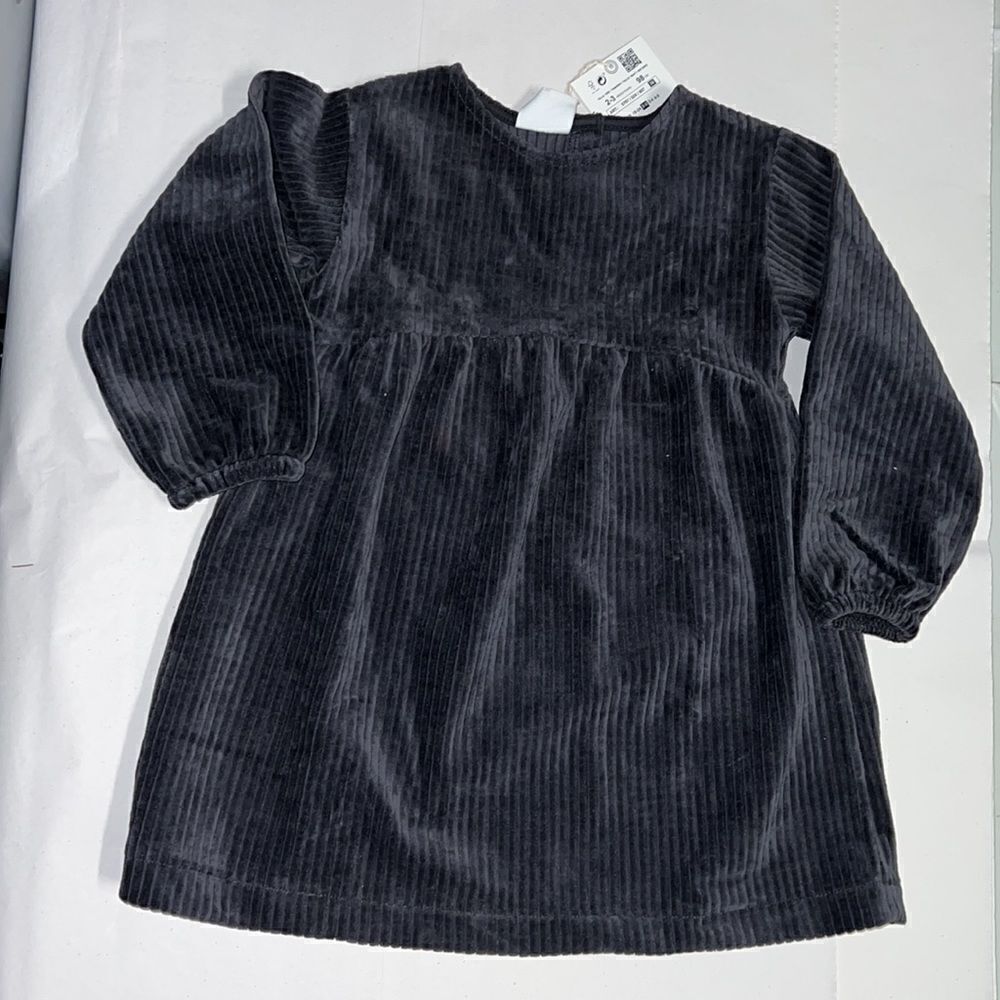 ZARA Kids | Charcoal | CORDUROY DRESS - Picture 4 of 6
